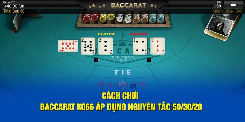 Cách chơi baccarat KO66 áp dụng nguyên tắc 50/30/20